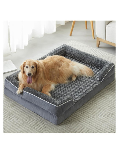 Cama Ortopédica para Perros WNPETHOME Grande 91x68cm Impermeable