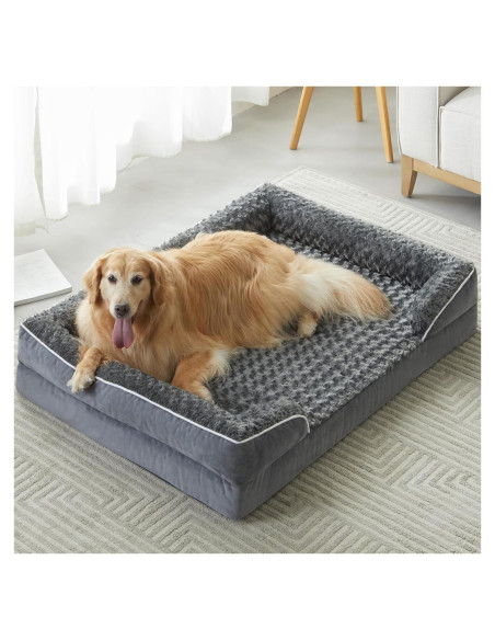 Cama Ortopédica para Perros WNPETHOME Grande 91x68cm Impermeable