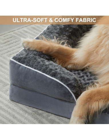 Cama Ortopédica para Perros WNPETHOME Grande 91x68cm Impermeable