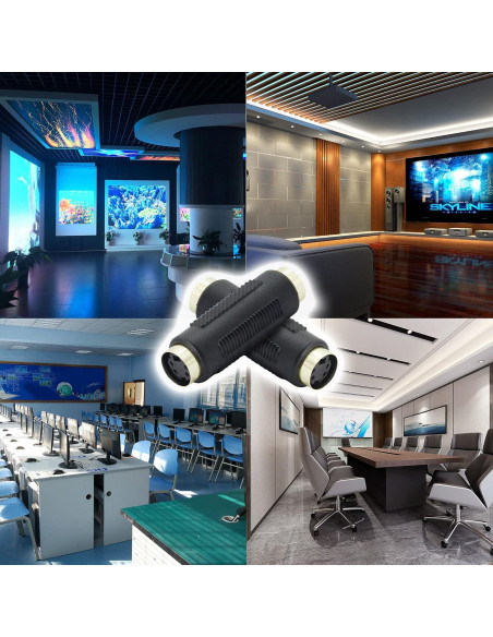 Adaptador S-Video Femenino a Femenino YACSEJAO 2Pack Conectores Dorados