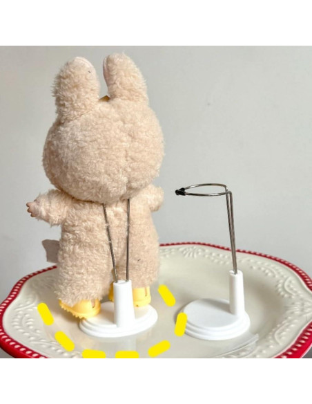 Soporte de exhibición ajustable Labubu 6 piezas 4-8 pulgadas