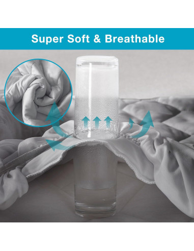 Protector de Colchón Twin Lunsing Impermeable y Transpirable