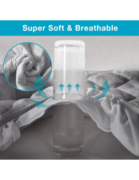 Protector de Colchón Twin Lunsing Impermeable y Transpirable