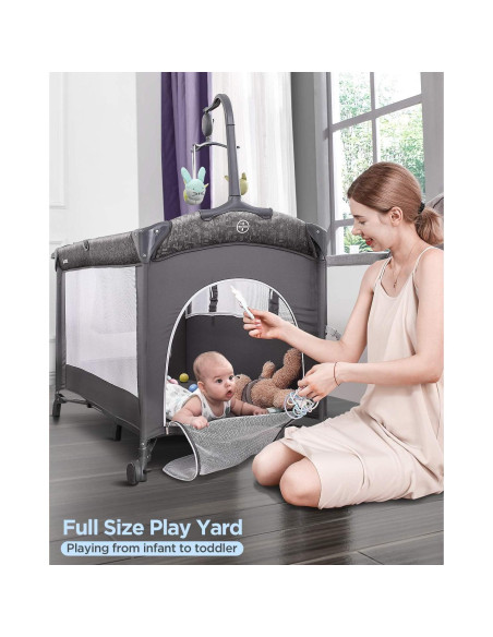 Cuna de Lado ADOVEL UP650S con Cambiador y Parque para Bebés