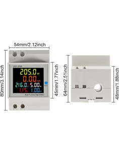 Medidor Digital de Energía Monofásico DWEII D52-2066 2Pack 2