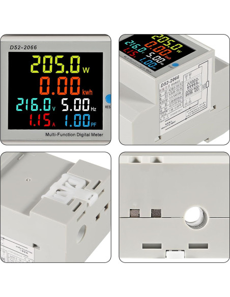 Medidor Digital de Energía Monofásico DWEII D52-2066 2Pack