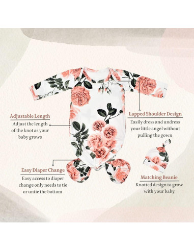 Conjunto de Dormir Bebé Giggle Angel Verde Tinta 0-3 Meses