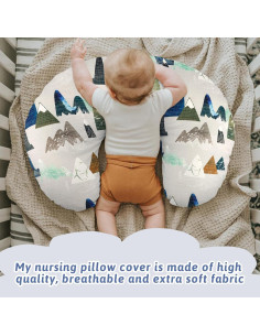 Funda de Almohada de Lactancia TANOFAR Montaña Aventura 66x51cm 2