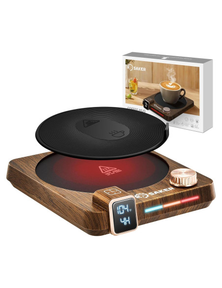 Calentador de Tazas Saker CP74768 con Pantalla Digital y 9 Temperaturas