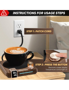 Calentador de Tazas Saker CP74768 con Pantalla Digital y 9 Temperaturas 2