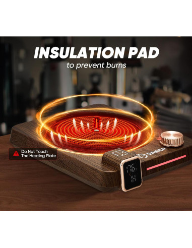 Calentador de Tazas Saker CP74768 con Pantalla Digital y 9 Temperaturas