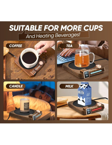 Calentador de Tazas Saker CP74768 con Pantalla Digital y 9 Temperaturas