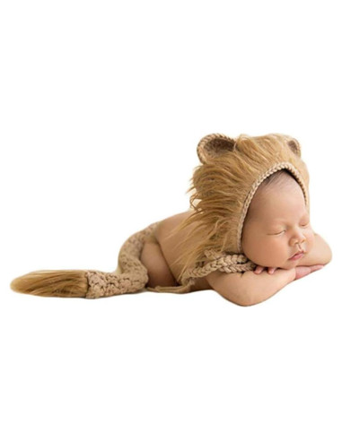 Sombrero y Cola de León para Bebés Vedory - Accesorios Fotografía