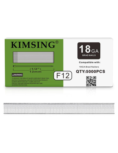 Clavos Brad Galvanizados 18GA 12mm 5000 Piezas KIMSING