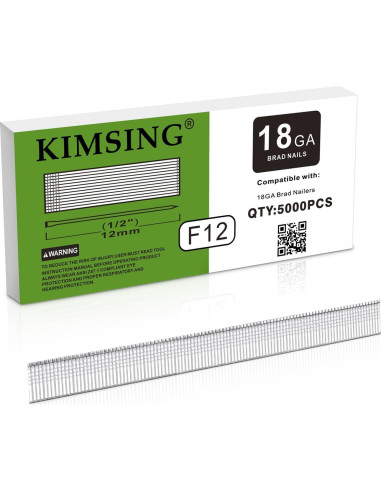 Clavos Brad Galvanizados 18GA 12mm 5000 Piezas KIMSING
