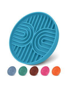 Cuenco Antideslizante para Perros de Alimentación Lenta Azul