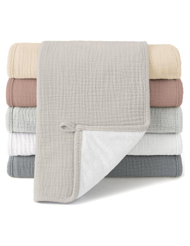 Paños de Eructo Bearmoss Muslin 100% Algodón 6 Piezas