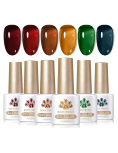 Kit de Esmalte de Uñas de Gel BORN PRETTY 6x7ml Colores Otoño