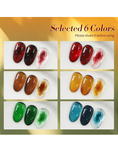 Kit de Esmalte de Uñas de Gel BORN PRETTY 6x7ml Colores Otoño