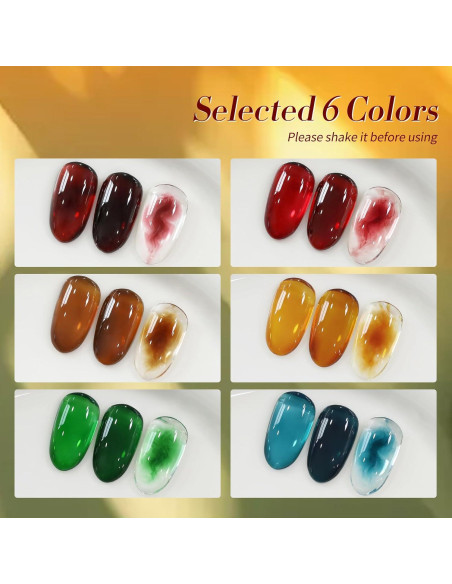 Kit de Esmalte de Uñas de Gel BORN PRETTY 6x7ml Colores Otoño