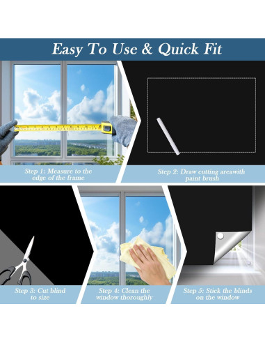 Cortina Blackout 350x145 cm Obcxin Opaca con Cintas de Bucle