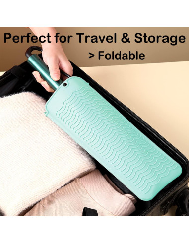 Alfombrilla de Silicona Resistente al Calor uorneri Verde 28.5x13.5cm