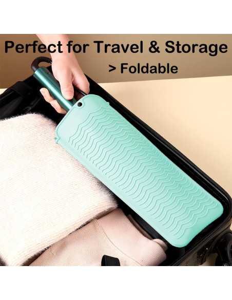 Alfombrilla de Silicona Resistente al Calor uorneri Verde 28.5x13.5cm