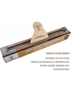 Envoltura Compostable BlknWhite 30.48 cm x 30.48 m con Cortador 2