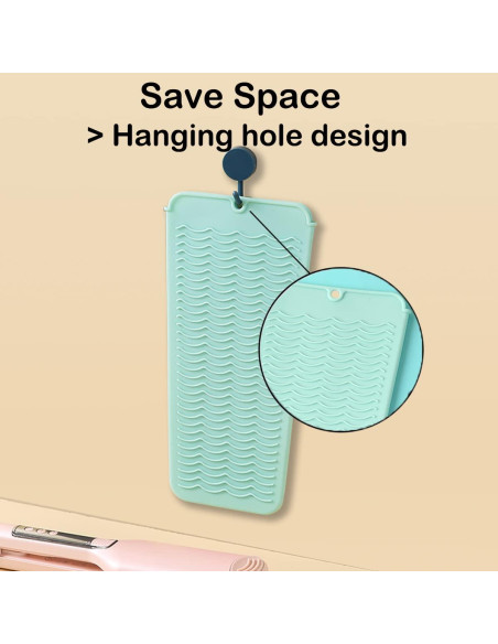 Alfombrilla de Silicona Resistente al Calor uorneri Verde 28.5x13.5cm