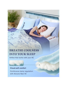 Manta Refrigerante ZonLi 127x178cm Azul Costero Transpirable 2