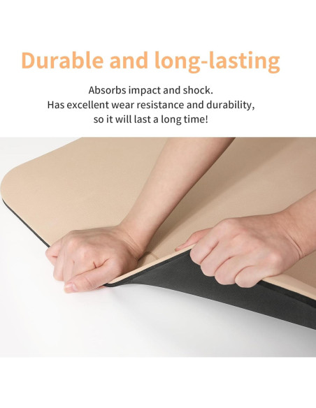 Alfombrilla de Yoga Antideslizante PAIDU 10mm Beige y Negro