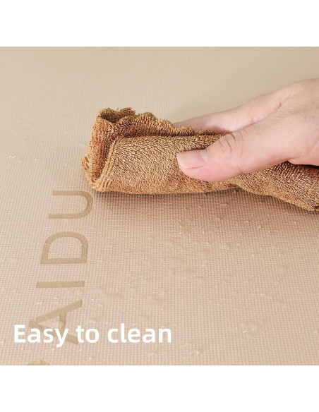 Alfombrilla de Yoga Antideslizante PAIDU 10mm Beige y Negro