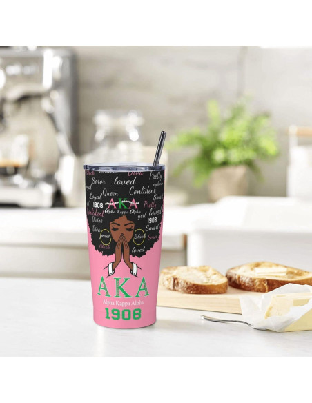 Taza térmica de acero inoxidable 600 ml Genérica Rosa-1