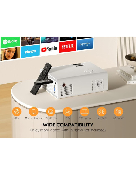 Proyector Mini YABER V5 2023 1080P WiFi Bluetooth 9500L