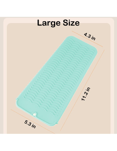 Alfombrilla de Silicona Resistente al Calor uorneri Verde 28.5x13.5cm