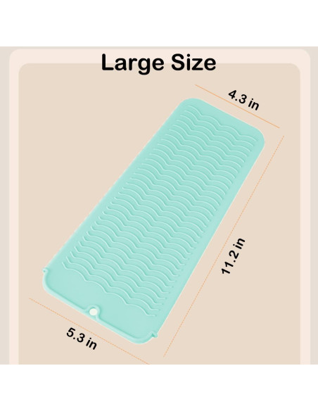 Alfombrilla de Silicona Resistente al Calor uorneri Verde 28.5x13.5cm