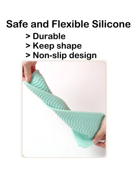 Alfombrilla de Silicona Resistente al Calor uorneri Verde 28.5x13.5cm