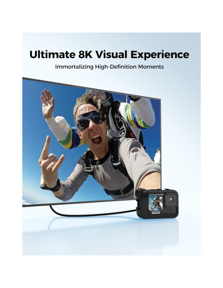 Cable Micro HDMI a HDMI Silkland 8K 0.30m 48Gbps HDR Compatible