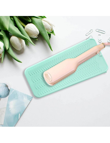 Alfombrilla de Silicona Resistente al Calor uorneri Verde 28.5x13.5cm