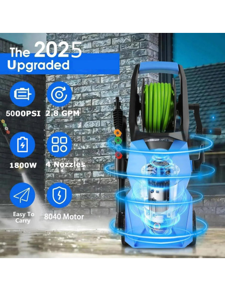 Limpiador a Presión Imdot 5000 PSI 10m con Caño de Espuma