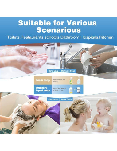 Dispensador de Jabón Automático ULTAC 420ml Sin Contacto Negro