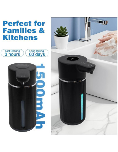 Dispensador de Jabón Automático ULTAC 420ml Sin Contacto Negro