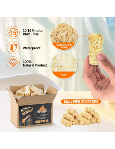 Leña Mini Secada al Horno HuoYmut 8.9 cm 1.81 kg para Fogatas