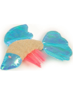Juguete para Gato Petlinks Batty Beta Fish Crinkle - Beige/Azul 2