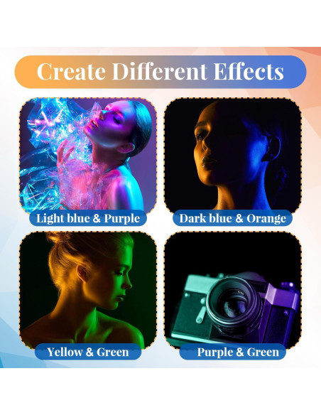 Filtros de Gel de Color Barydat 12 Pcs 29.7x21 cm PVC