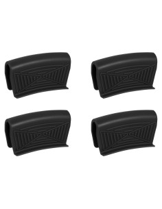 Funda de Silicona para Mango de Sartén uxcell - 4 Piezas Negro