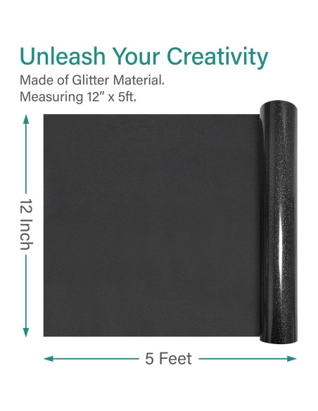 Rollo de Vinilo de Transferencia de Calor Crab 30.5x152cm Negro