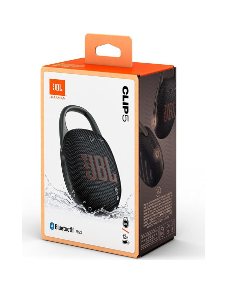 Altavoz Bluetooth JBL Clip 5 Negro con Estuche Protector