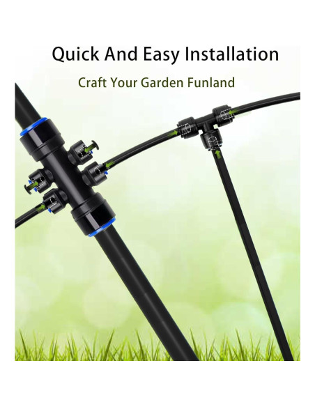 Kit de Riego por Goteo Automático Alxcellion 10.97m Jardín