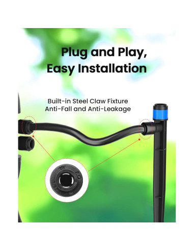 Kit de Riego por Goteo Automático Alxcellion 10.97m Jardín